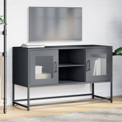Szafka pod telewizor, antracytowa, 100,5x39x60,5 cm, stalowa