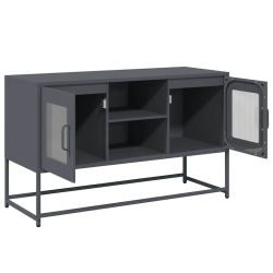 Szafka pod telewizor, antracytowa, 100,5x39x60,5 cm, stalowa