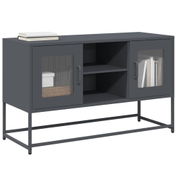 Szafka pod telewizor, antracytowa, 100,5x39x60,5 cm, stalowa