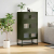 Komoda Oliwkowo-zielona 68x39x123 cm Stal