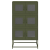 Komoda Oliwkowo-zielona 68x39x123 cm Stal