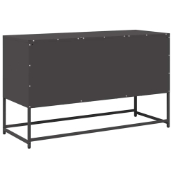 Szafka pod telewizor, czarna, 100,5x39x60,5 cm, stalowa