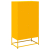 Komoda wysoka Musztardowo-żółta 68x39x123 cm Stal