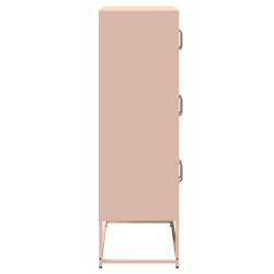 Komoda wysoka różowa 68x39x123 cm stalowa