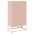 Komoda wysoka różowa 68x39x123 cm stalowa