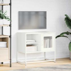 Szafka pod telewizor, biała, 68x39x60,5 cm, stalowa