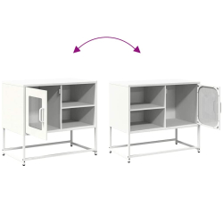 Szafka pod telewizor, biała, 68x39x60,5 cm, stalowa