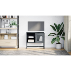 Szafka pod telewizor, antracytowa, 68x39x60,5 cm, stalowa
