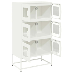 Komoda biała 68x39x123 cm stal