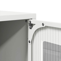 Komoda biała 68x39x123 cm stal