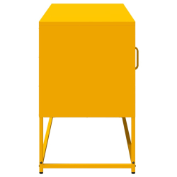 Szafka pod telewizor, musztardowa, 100,5x39x60,5 cm, stalowa