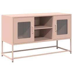 Szafka pod telewizor, różowa, 100,5x39x60,5 cm, stalowa