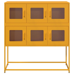 Szafka, musztardowa, 100,5x39x107 cm, stal walcowana na zimno