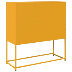 Szafka, musztardowa, 100,5x39x107 cm, stal walcowana na zimno