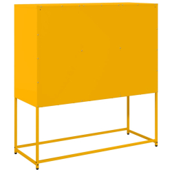 Szafka, musztardowa, 100,5x39x107 cm, stal walcowana na zimno