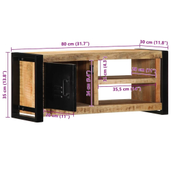 Szafka RTV 80x30x35 cm lite drewno surowe mango
