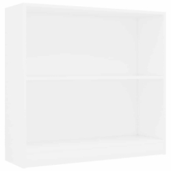 Regał na książki Biały 80x24x75 cm Drewno klejone