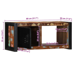 Szafka RTV 80x30x35 cm Drewno lite odzyskane