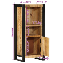 Szafka łazienkowa 40x30x90 cm Drewno lite surowe mango