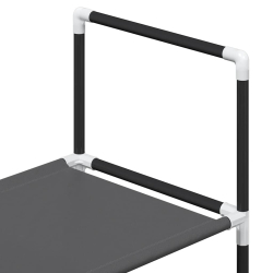 Stojak na buty 5-poziomowy czarny 44x28x94cm Tkanina włókninowa