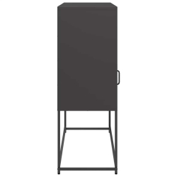 Szafka, czarna, 100,5x39x107 cm, stal walcowana na zimno