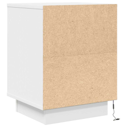 Szafka nocna z oświetleniem LED Biała 38x34x50 cm