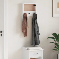 Wieszak ścienny na ubrania SANDNES 45x12x35cm Drewno lite Sosna