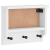 Wieszak ścienny na ubrania SANDNES 45x12x35cm Drewno lite Sosna
