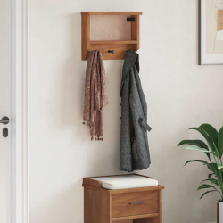 Wieszak ścienny na ubrania SANDNES 45x12x35cm Drewno lite Sosna
