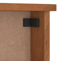 Wieszak ścienny na ubrania SANDNES 45x12x35cm Drewno lite Sosna