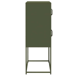 Komoda Oliwkowo-zielona 68x39x107 cm Stal