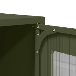 Komoda Oliwkowo-zielona 68x39x107 cm Stal