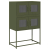 Komoda Oliwkowo-zielona 68x39x107 cm Stal