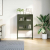 Komoda Oliwkowo-zielona 68x39x107 cm Stal