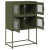 Komoda Oliwkowo-zielona 68x39x107 cm Stal