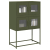 Komoda Oliwkowo-zielona 68x39x107 cm Stal
