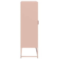 Komoda wysoka różowa 68x39x123 cm stalowa