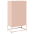 Komoda wysoka różowa 68x39x123 cm stalowa