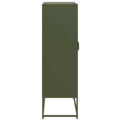 Komoda Oliwkowo-zielona 68x39x123 cm Stal