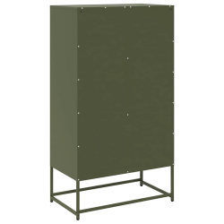 Komoda Oliwkowo-zielona 68x39x123 cm Stal