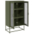 Komoda Oliwkowo-zielona 68x39x123 cm Stal