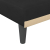 Sofa rozkładana L, czarna, 271x140x70 cm, aksamit
