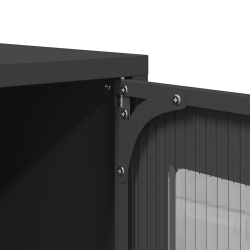 Komoda wysoka czarna 68x39x107 cm stalowa