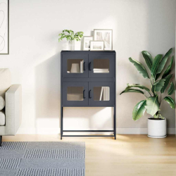 Komoda wysoka Antracyt 68x39x107 cm Stal