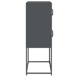 Komoda wysoka Antracyt 68x39x107 cm Stal