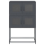 Komoda wysoka Antracyt 68x39x107 cm Stal