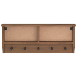 Wieszak ścienny na ubrania SANDNES 87x12x35cm Drewno lite Sosna