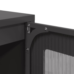 Szafka, czarna, 68x39x123 cm, stal
