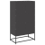 Szafka, czarna, 68x39x123 cm, stal