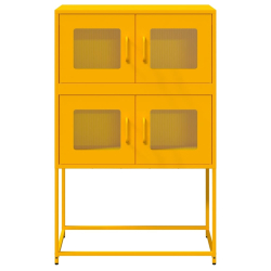 Komoda wysoka Musztardowo-żółta 68x39x107 cm Stal